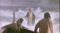 View Jezus loopt op het water (Johannes 6:16-22)